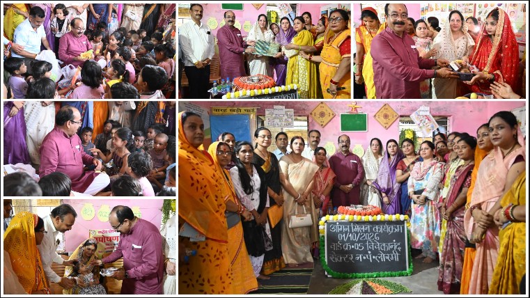 लोरमी के आंगन मिलन उत्सव में बच्चों संग जमीन पर बैठे उप मुख्यमंत्री अरुण साव, मिठाई-खिलौने बांटकर नन्हों के चेहरे पर बिखेरी मुस्कान; सुपोषण चौपाल में ‘हर घर मुनगा-घर-घर मुनगा’ अभियान से पोषण का संदेश