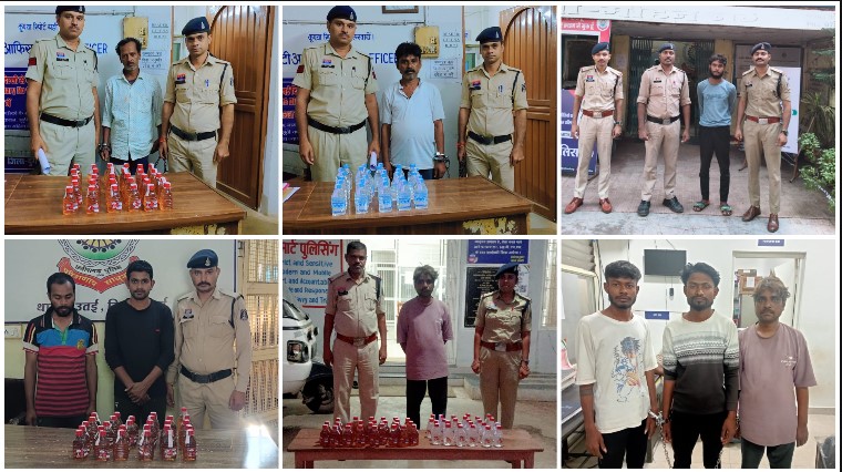 ड्राई डे पर दुर्ग पुलिस का ‘ऑपरेशन विश्वास’ तेज, अवैध शराब के खिलाफ 10 ठिकानों पर एक साथ दबिश; 302 पौवा शराब के साथ 12 आरोपी गिरफ्तार, बिक्री में इस्तेमाल 5 वाहन समेत 2.49 लाख रुपये से अधिक की सामग्री जब्त