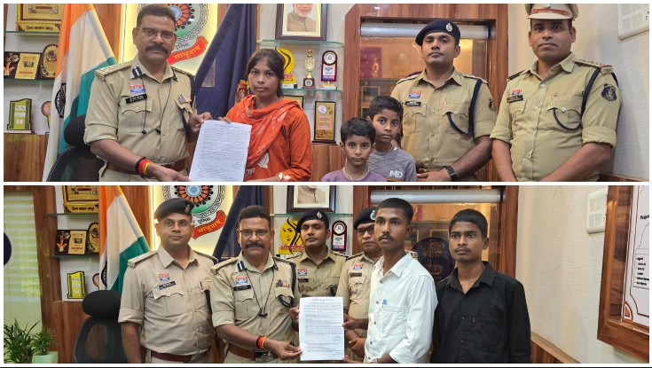 जशपुर : दिवंगत पुलिसकर्मियों के परिवारों को मिला सहारा, पत्नी और पुत्र को आरक्षक पद पर अनुकंपा नियुक्ति