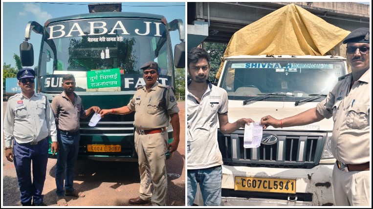 सड़क हादसों के कारणों पर दुर्ग ट्रैफिक पुलिस की सीधी चोट: सितंबर में 7,610 चालकों पर कार्रवाई, बिना हेलमेट वालों की संख्या 6,517; नशे में ड्राइविंग और तेज रफ्तार पर भी कड़ी निगरानी