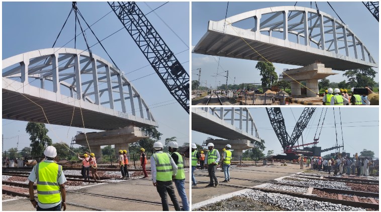 रेल संरक्षा और अधोसंरचना विकास में दक्षिण पूर्व मध्य रेलवे की बड़ी उपलब्धि, झाराडीह समपार फाटक-316 पर आरओबी के बो-स्ट्रिंग गर्डर की सफल लॉन्चिंग; 1,410 मीटर ट्रैक टैम्पिंग समेत कई सुरक्षा कार्य निर्धारित समय में पूरे