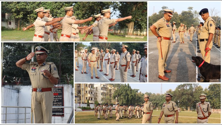 सरगुजा पुलिस की जनरल परेड में अनुशासन और फिटनेस पर जोर, डीआईजी-एसएसपी राजेश अग्रवाल ने ली सलामी! उत्कृष्ट टर्नआउट वाले जवानों को मिला इनाम, फरियादियों से संवेदनशील व्यवहार और शिकायतों के त्वरित निराकरण के निर्देश