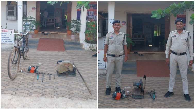 मकान में टूटा स्टोर रूम का ताला तोड़कर, टुल्लू मशीन से लेकर कटर और औजार तक गायब! मुखबिर की सूचना पर अंजोरा पुलिस ने दो विधि से संघर्षरत बालकों को पकड़ा, चोरी की पूरी सामग्री बरामद