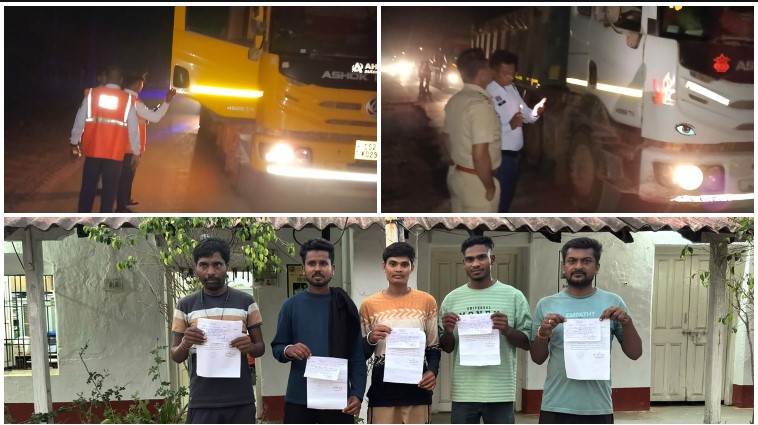 नशे में ट्रक-हाइवा चलाना पड़ा भारी, 8 चालकों पर ₹90 हजार का जुर्माना! नारायणपुर पुलिस की चेकिंग में खुलासा