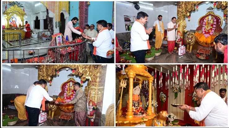 नवरात्रि में मां महामाया और मां विंध्यवासिनी के दरबार पहुंचे डिप्टी CM विजय शर्मा, पूजा-अर्चना के बाद लिया ये बड़ा जायजा!
