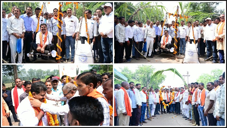 गन्ने के बढ़े दाम पर कवर्धा में भव्य अभिनंदन! किसानों ने गन्ना भेंटकर जताया आभार, बोले—अब खेती को मिलेगी नई मजबूती