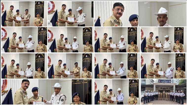 ट्रैफिक संभाल रहे थे, तभी कहीं मिला लावारिस नवजात तो कहीं पकड़े गए लुटेरे और चाकू लहराने वाले! रायपुर के 13 यातायात पुलिसकर्मियों को पुलिस कमिश्नर ने किया सम्मानित