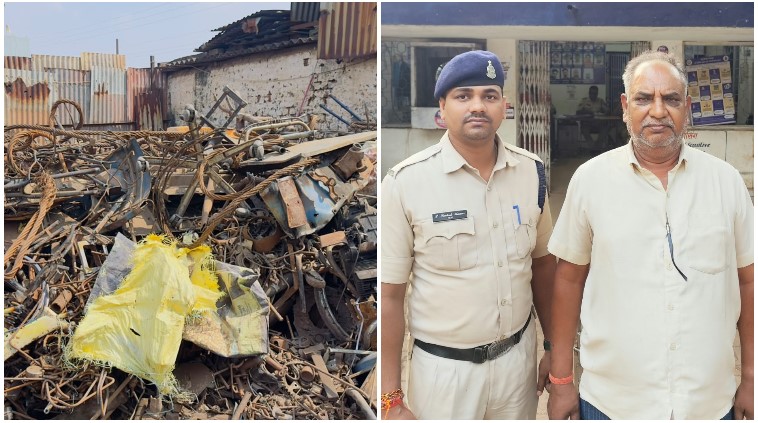 कबाड़ी गोदाम में छिपा था चोरी के माल का बड़ा राज! 18 टन से ज्यादा कबाड़ की जांच के बीच मुख्य आरोपी सुरेश पाण्डेय गिरफ्तार, बरामद सामान ने बढ़ाई पुलिस की पड़ताल।