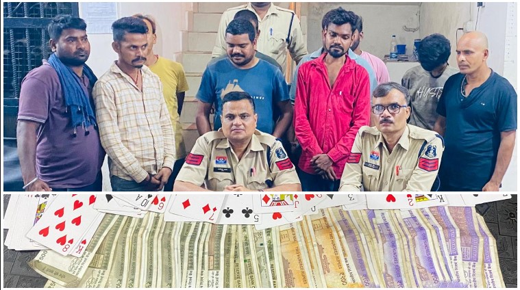 चल रहा था जुए का खेल, सकरी पुलिस की दबिश में पकड़े गए 10 लोग! ताश की 52 पत्तियां और ₹16,300 नकद जब्त, जुआ प्रतिषेध अधिनियम के तहत सभी पर कार्रवाई