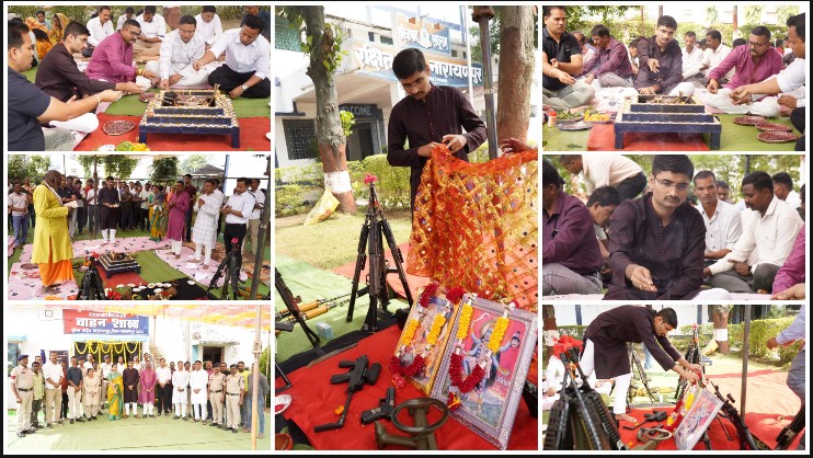 दशहरे पर नारायणपुर पुलिस लाइन में शस्त्र पूजन, SP संदीप कुमार पटेल ने किया बड़ा शुभारंभ; नवनिर्मित वाहन शाखा कार्यालय से विभागीय व्यवस्था में क्या बदलेगा?