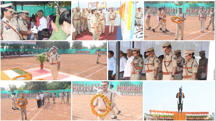 देश की सुरक्षा में शहीद हुए वीर जवानों को सलामी, बिलासपुर में पुलिस स्मृति दिवस पर गूंजा बलिदान का गौरव; परिजनों का सम्मान कर किया नमन