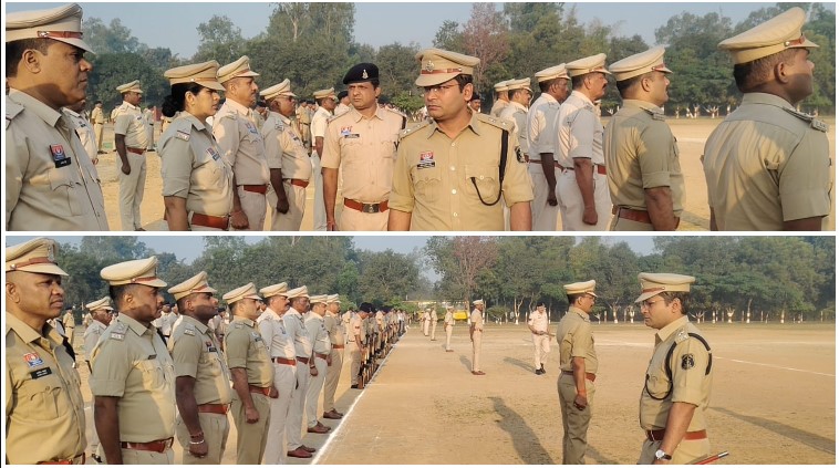 सूरजपुर पुलिस लाइन में SP की परेड, उत्कृष्ट वेशभूषा वाले जवानों को मिला सम्मान; फरियादियों की शिकायतों पर तत्काल कार्रवाई के निर्देश, अब बेहतर पुलिसिंग पर रहेगा पूरा जोर!
