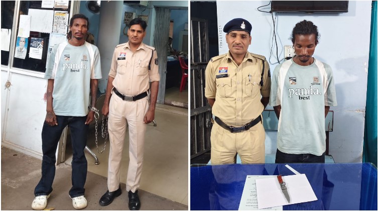 दुर्गा विसर्जन के बाद आधी रात को हुआ विवाद, फिर चाकू से जानलेवा हमला! भाठागांव में युवक पर वार कर फरार हुआ आरोपी, पुरानी बस्ती पुलिस ने दबोचा; बटनदार चाकू भी जब्त