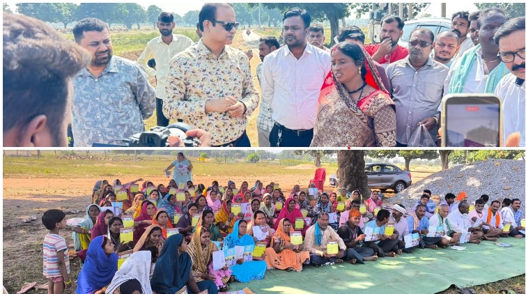 खंडुआ में निर्माण कार्य का जायजा, श्रमिकों का बढ़ाया उत्साह! आयुक्त तारन प्रकाश सिन्हा ने अधिकारियों को अधिक श्रमिकों को रोजगार देने के दिए निर्देश
