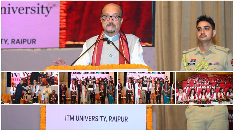 अपने सपनों को स्टार्टअप में बदलें, सफलता के बाद समाज को न भूलें! ITM विश्वविद्यालय के दीक्षांत समारोह में राज्यपाल रमेन डेका ने युवाओं को दिया नवाचार और आत्मनिर्भरता का मंत्र