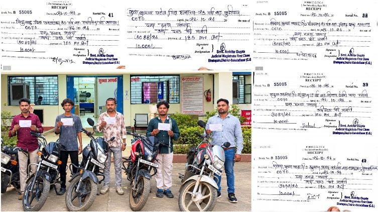 सड़क पर नशे में वाहन चलाने वालों की अब खैर नहीं! ब्रेथ एनालाइजर से पकड़े गए 5 चालक, न्यायालय ने लगाया ₹50 हजार का जुर्माना; बलौदाबाजार पुलिस का सख्त अभियान जारी।
