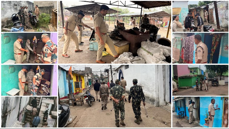 तड़के सुबह 200 पुलिसकर्मियों की दबिश, बस्तियों में घर-घर जांच से मचा हड़कंप! दुर्ग-भिलाई में विशेष चेकिंग अभियान, खुर्सीपार से 2 स्थायी वारंटी गिरफ्तार; संदिग्धों और पुराने अपराधियों के रिकॉर्ड खंगाले