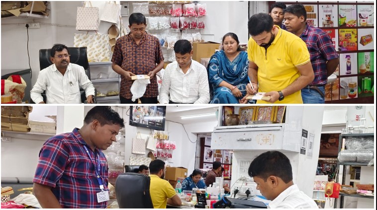 त्योहारी मिठाइयों पर चढ़ने वाले चांदी वर्क की अब होगी जांच! रायपुर के गोलबाजार में खाद्य विभाग की दबिश, 5 नमूने लिए और 8 पैकेट किए जब्त।