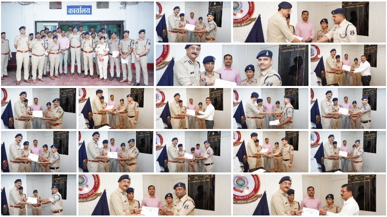24 घंटे में अपहृत युवक की सकुशल वापसी, 6 घंटे में मासूम को नागपुर से खोज निकाला! रायपुर पुलिस की सराहनीय कार्रवाइयों पर सम्मान, साइबर ठगी की रकम लौटाने वाले आरक्षक केदार सिंह राजपूत भी सम्मानित।
