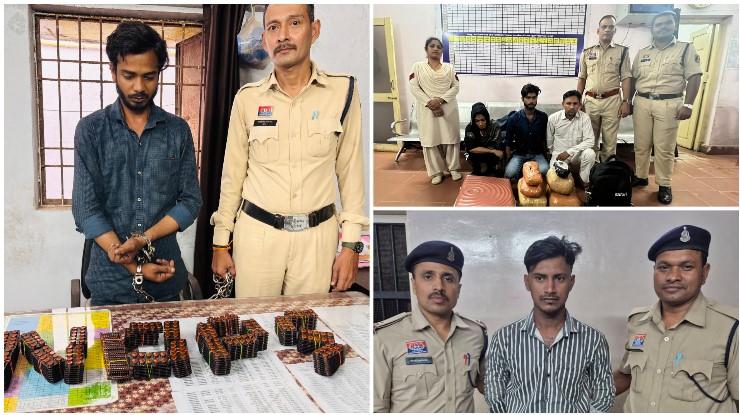 रायपुर कमिश्नरेट का अपराधियों पर शिकंजा, एक सप्ताह में 244 वारंट तामील और 16 चाकू बरामद; 4 किलो गांजा, 1,200 नशीली टैबलेट व शराब भी जब्त