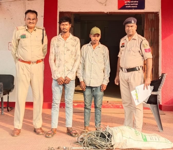 राइस मिल के डामर प्लांट में चोरी, बनाहिल चौक पर पुलिस ने दो आरोपियों को दबोचा!