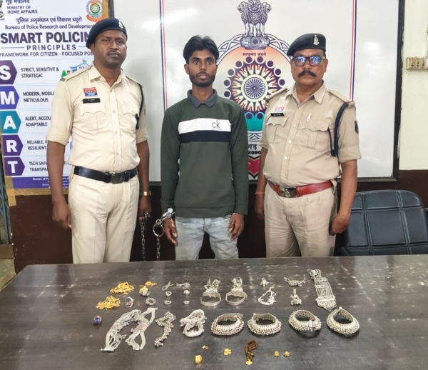 रिश्तेदारी के भरोसे को लगा दाग! घर से ₹60 हजार के सोने-चांदी के जेवर चोरी करने का आरोपी 24 घंटे में गिरफ्तार, पूरा माल बरामद