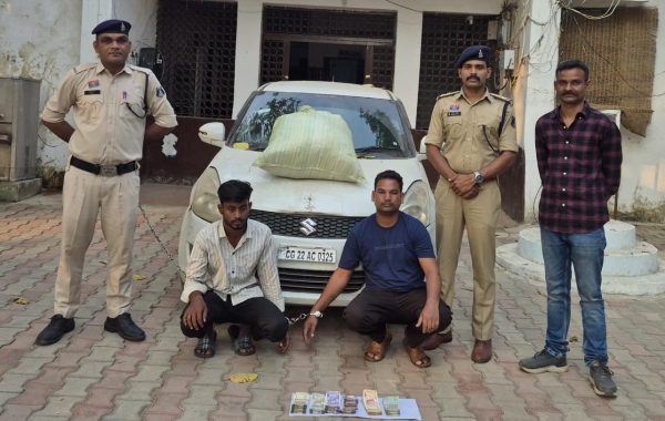 गांजा तस्करी के नेटवर्क पर पुलिस का बड़ा प्रहार! घर और स्विफ्ट कार से 15 किलो 500 ग्राम गांजा बरामद, पूछताछ में सामने आया सप्लायर का नाम—दो आरोपी गिरफ्तार, कार समेत कुल ₹3.96 लाख की जब्ती