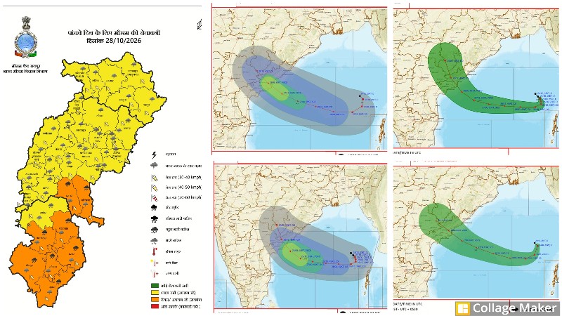 चक्रवात का असर: 28-29 अक्टूबर को बारिश का अलर्ट! सारंगढ़-बिलाईगढ़ में प्रशासन सतर्क, अधिकारियों को निगरानी के निर्देश